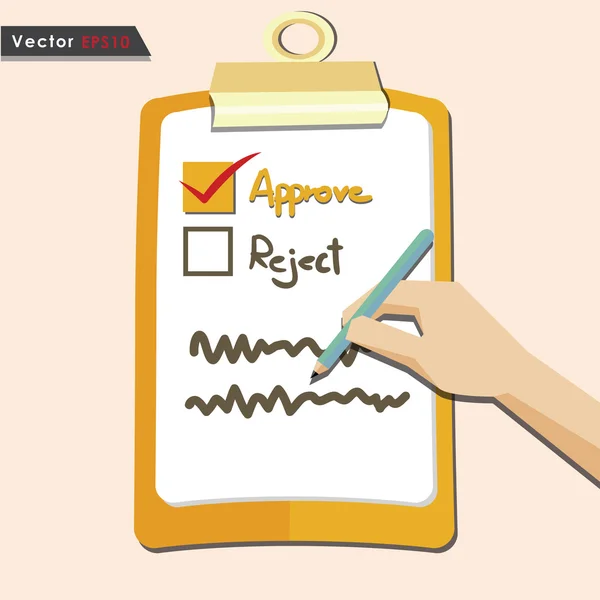 Evaluation approve quality check — Stock Vector