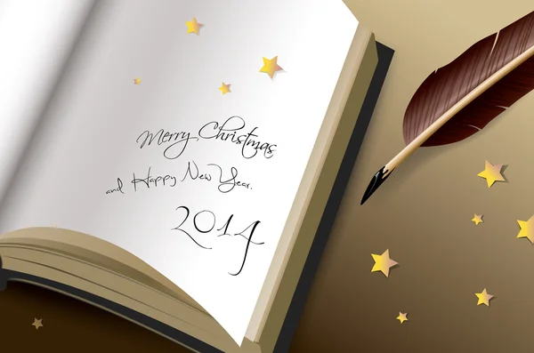 Поздравление с Новым 2014 годом и Рождеством — стоковый вектор