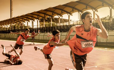 insanların koşu Maratonu