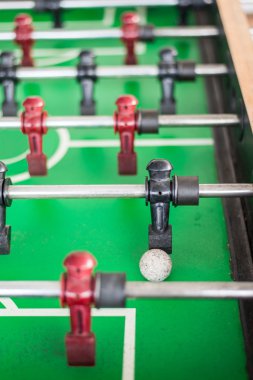 langırt oyunu futbol topu ile yakın çekim