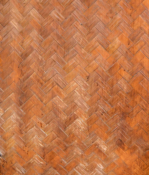 Pared de bambú de estilo tailandés nativo Patrón de bambú cestería hecha a mano — Foto de Stock