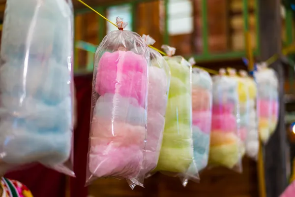 Pamuk şeker gökkuşağı renkler