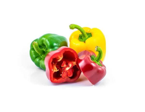 Fresh sweet pepper isolated on white background — Stock Photo, Image