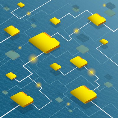 Data flow system with binary code background clipart svg vector 