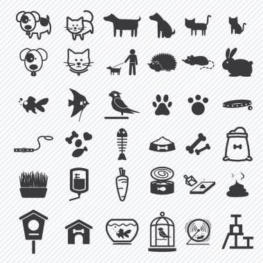 resimde eps10 evde beslenen hayvan Icons set