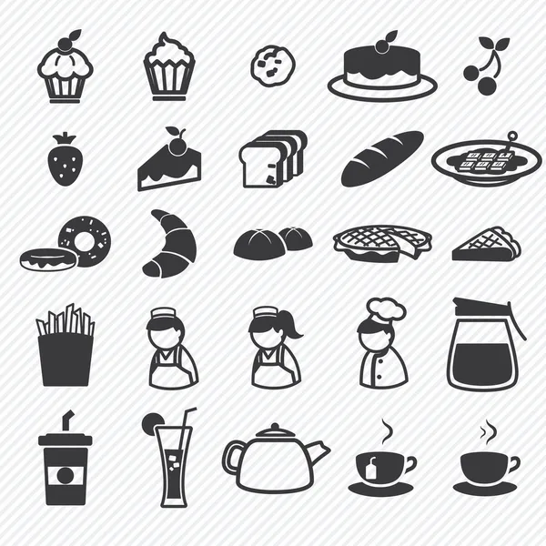 Bakery icons set  illustration eps10 — Stock Vector