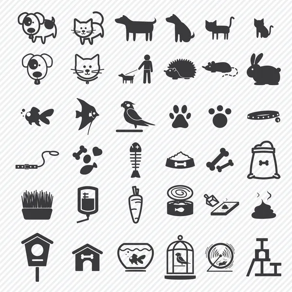 Iconos para mascotas set illustration eps10 — Archivo Imágenes Vectoriales