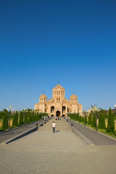 Cathedral st. Gregory ışığı ve giriş toplam — Stok fotoğraf