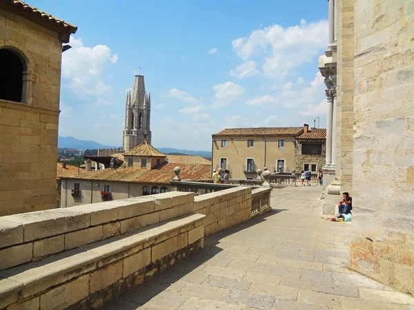 Girona katedrála oblast — Stock fotografie