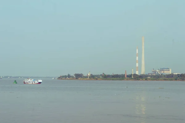 Ganges River Side Industry Landscape Parque Industrial Riverside Paisaje Urbano — Foto de Stock
