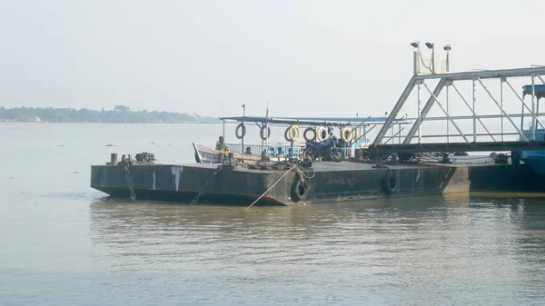 Ganges Riverside Ferry Ghat Ferry Service Wbtc West Bengal Transport — Foto de Stock