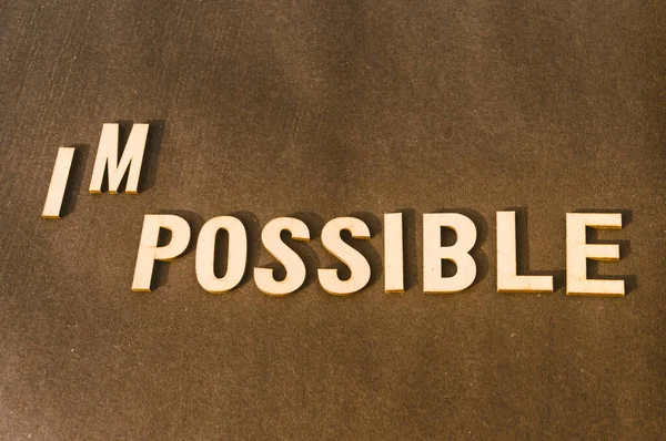 Nothing Impossible Word Itself Says Possible Success Challenge Concept Retro — Stock Fotó