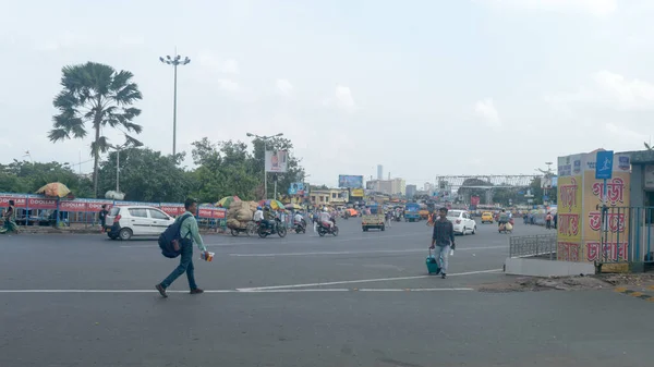 Колката Сіті Стріт Напружений День Howrah Kolkata India South Asia — стокове фото