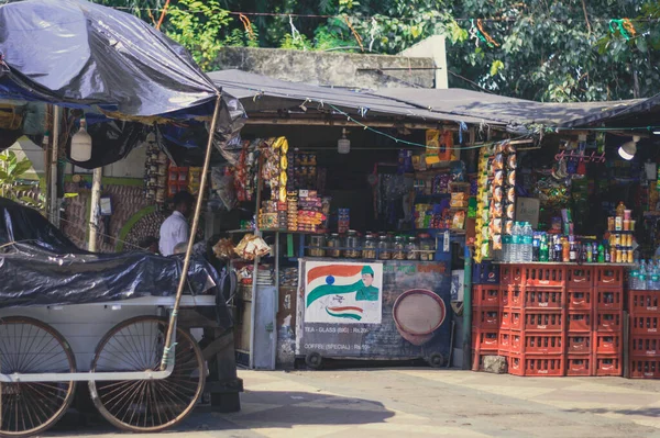 Small Street Food Stall Corner Road Kolkata India South Asia — Foto Stock