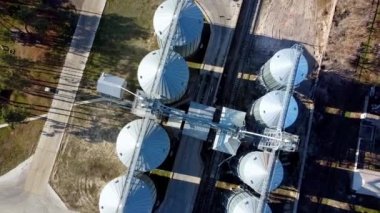 Aerial view of a granary in Ukraine