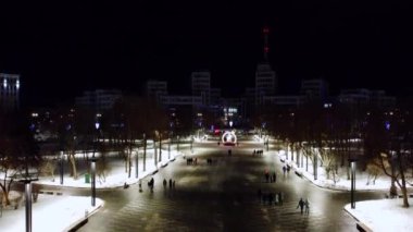 Christmas park in the center of Kharkiv