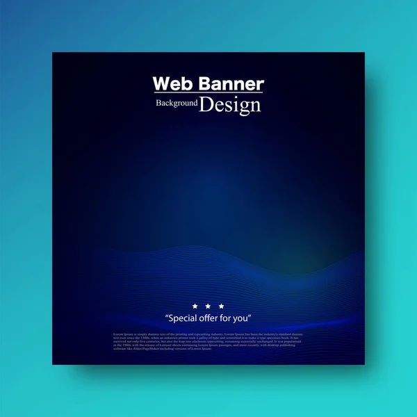 Social Media Business Webinar Banner Post Design Square Template Line — Stockvector