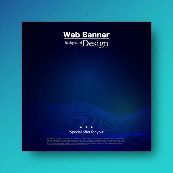 Social Media Business Webinar Banner Post Design Square Template Line — 스톡 벡터