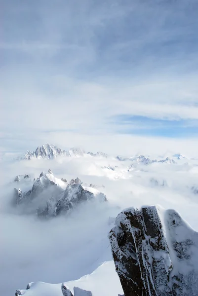 У зимові Альпи Стокове Фото