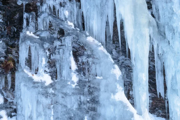 挪威Balsfjord冰冻瀑布详情 — 图库照片