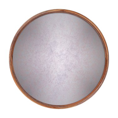 Ahşap çerçeve. Beyaz arkaplanda soyut dolgu dokusu izole edilmiş boş kare çerçeve. Yuvarlak çerçeve. Boş çerçeve. İmza panosu modeli. Eski çerçeve. İlan tahtası.