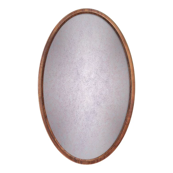 Wooden Frame Empty Oval Frame Light Abstract Fill Texture Isolated — Stock Photo, Image