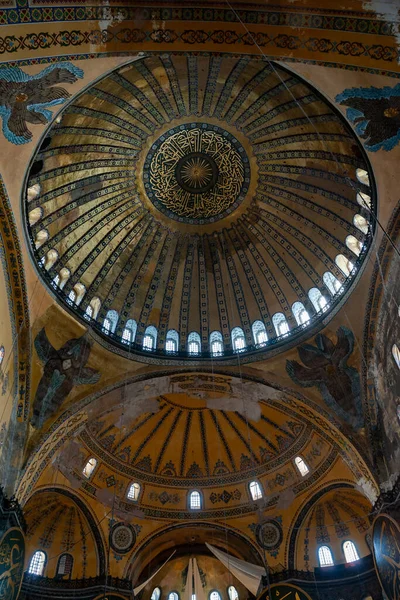 Hagia Sophia Ayasofya 伊斯坦布尔的地窖全景 土耳其的地标 旅游地点 土耳其 伊斯坦布尔 2021年9月25日 — 图库照片