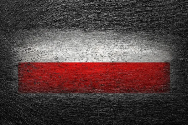 Lengyelország Zászlaja Lengyel Zászló Van Festve Egy Fekete Kreatív Háttér — Stock Fotó