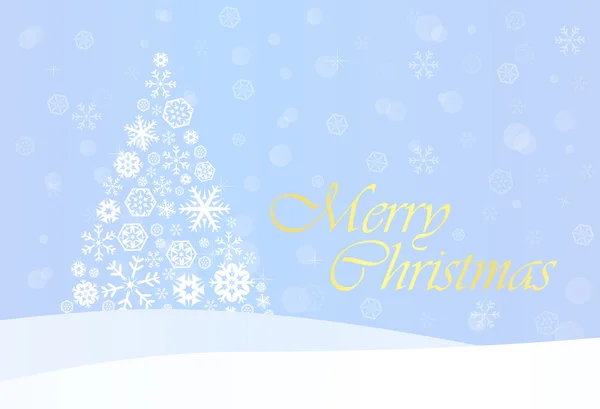 Fondo azul de Navidad con árbol de copo de nieve blanco —  Fotos de Stock