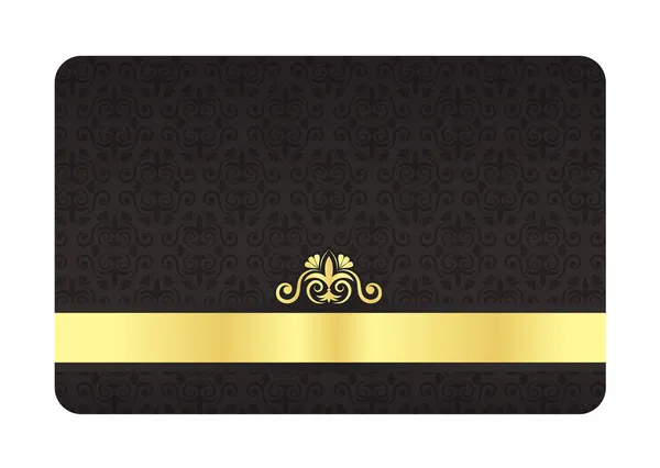 siyah VIP kartı vintage desen ve altın etiketi