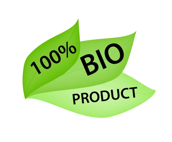Etiqueta verde con etiqueta Bio Producto — Vector de stock