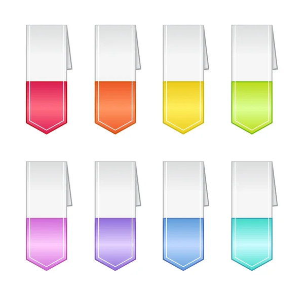 Bookmarks in Pastel Colors — Stock Vector