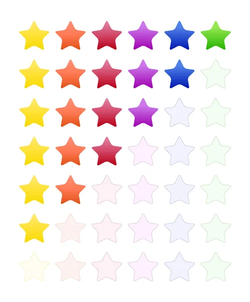 Rate Stars — Stock Vector