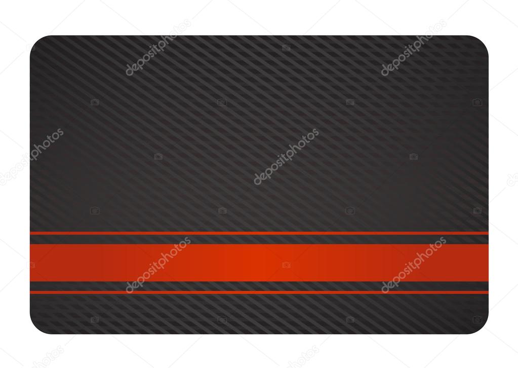 Black Business Card with Texture and Red Label