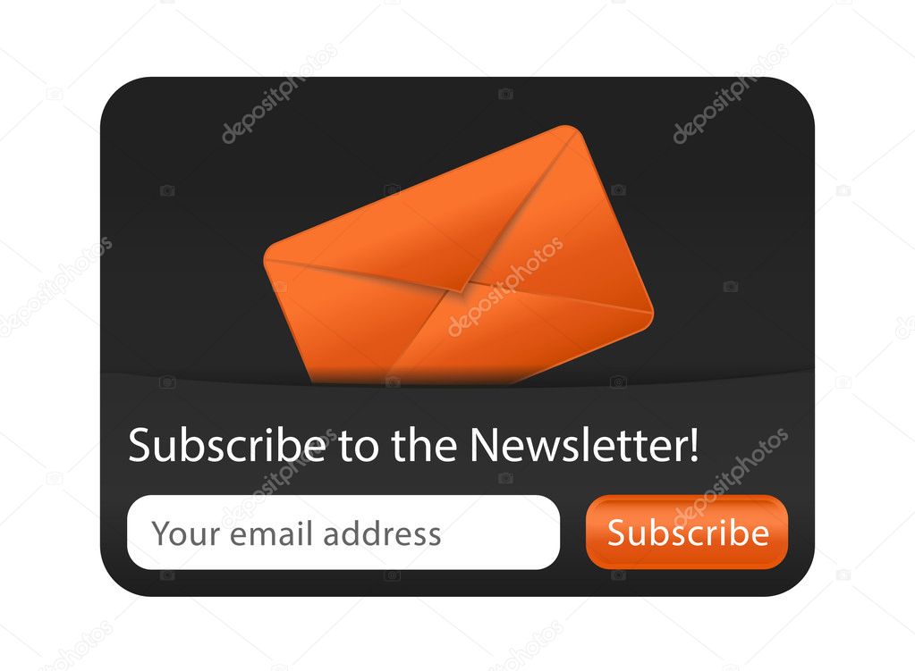 Newsletter Form with Orange Envelope