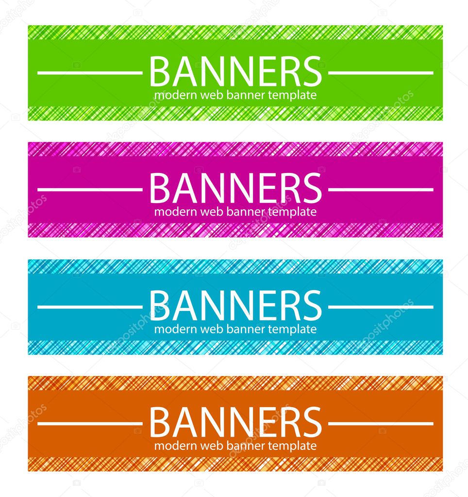 Web Banners Template in Four Colors