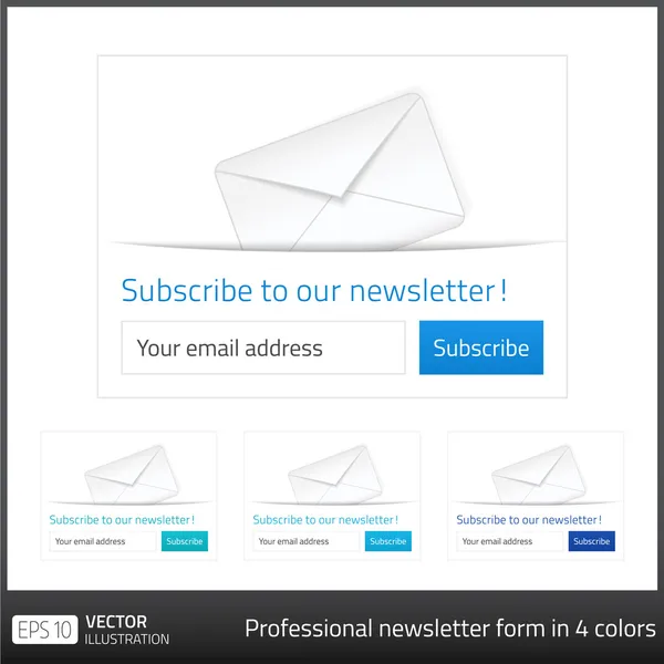 ışık Bülten formu, beyaz arka plan ve 4 soğuk tonlarda düğmesini abone