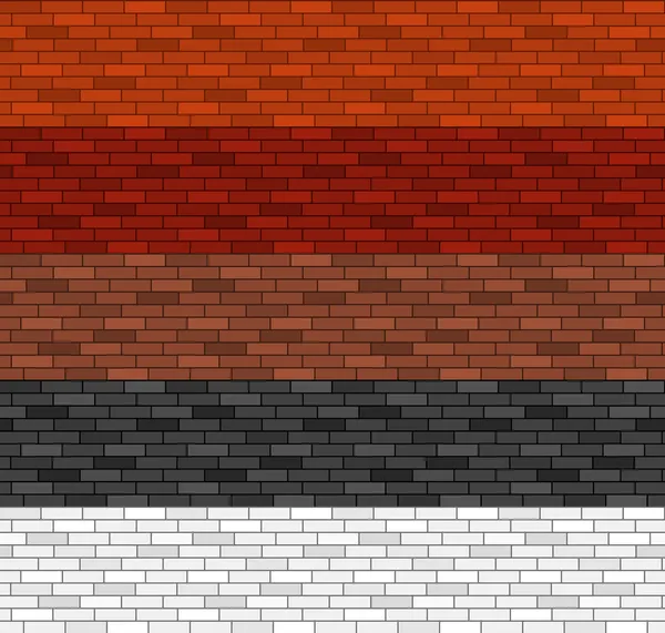 5 种颜色的无缝砖模式 — 图库矢量图片