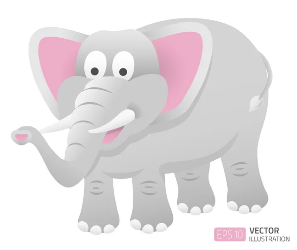 Dibujos animados elefante ilustración — Vector de stock