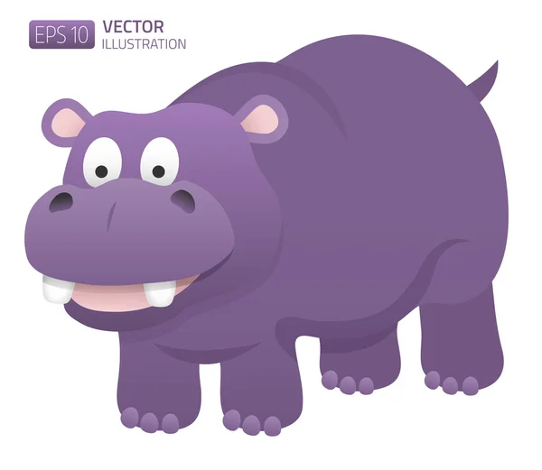 Ilustração do hipopótamo sorridente —  Vetores de Stock