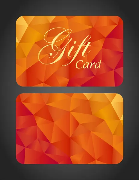 Luxury gift card - top and bottom side — Stock Vector