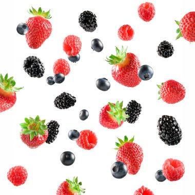 Fresh Berries explosion clipart