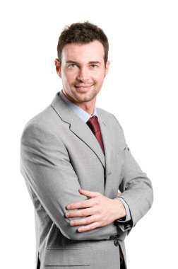 mutlu gülümseyen iş adamı