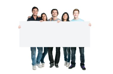Happy blank sign display clipart