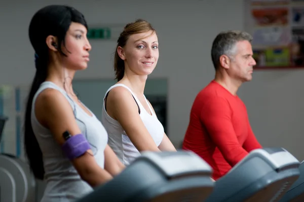 Treadmill at gym — Stock Photo, Image