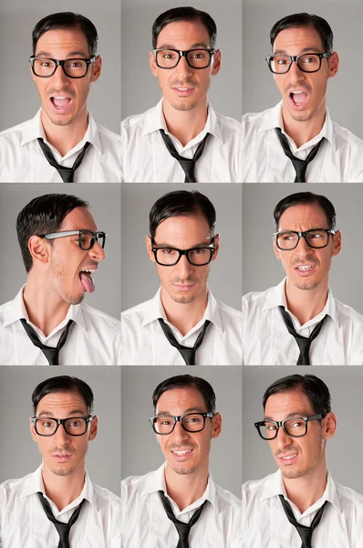 Nerd expressions — Stock Photo, Image