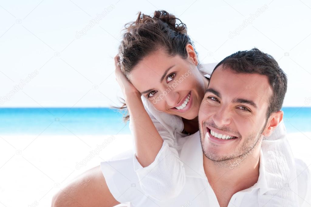 Young couple loving vacation