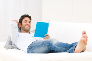 Reading and relaxing clipart
