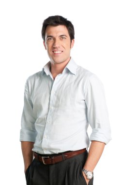 mutlu gülen adam