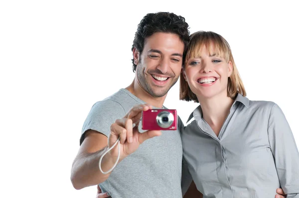 Couple making photos — Stock Photo, Image